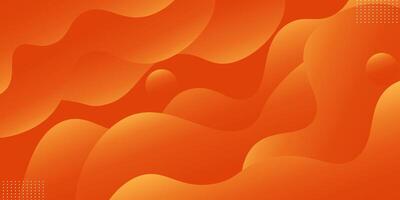 Orange geometric business banner design. Creative banner design with wave and line shape as template. Simple design on horizontal banner. eps10 vector