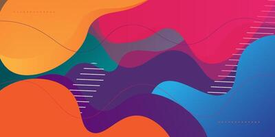 Modern colorful geometric business banner design. Creative banner design with wave and line shape as template. Simple horizontal banner. eps 10 vector
