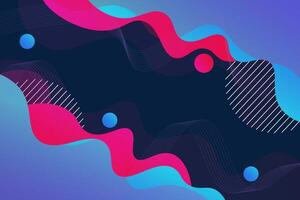 Simple blue and pink geometric business banner design on dark blue background. Creative banner design with wave shape and lines as template. Simple horizontal banner. eps 10 vector