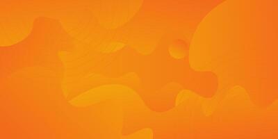 Abstract 3d background with orange fluid wave pattern. Bright gradient color design. Simple background with abstract geometric pattern for banner design, flyer, presentation. Eps10 vector