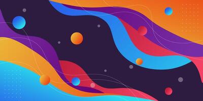 Abstract 3D background colored waves. Abstract paper cut Abstract colored waves and circles. Eps10 vector