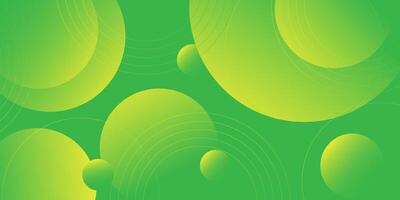 Abstract colorful green gradient illustration background with 3d look and simple circle shadow pattern. Eps10 vector