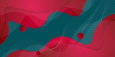 Dark green abstract background with red wave and line pattern design for book covers, flyers, banners and other graphic design elements. vector