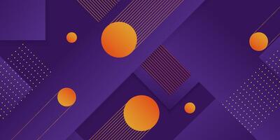 Abstract dynamic purple gradient illustration background with rectangle and circle pattern with elegant look. Futuristic and luxurious design. vector