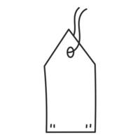 Price Tag with String Doodle Icon vector