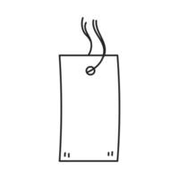 Price Tag with Thread Line art vector