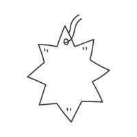 Price Tag with star shape and string vector