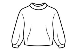 Cashmere Sweater Fashion Line Art Illustration of Soft and Luxurious Apparel vector