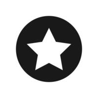 Star black element design isolated on white. illustration vector