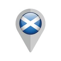 Scotland flag pin map navigation icon. Isolated on white background illustration vector