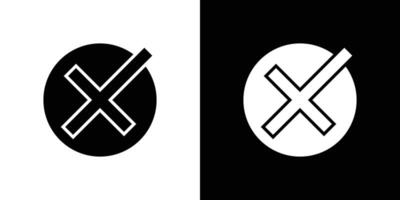 Close cross icons set symbol. isolated background vector