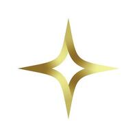 Star sparkle gold clip art element design. vector