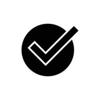 Check mark circle icon symbol. vector