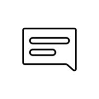 Bubble speech chat icon isolated on white. vector