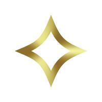 Star sparkle gold clip art element design. vector