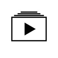 Play button icon isolated background. illustration vector