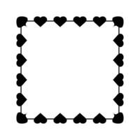 Decorative heart love frame border design. illustration vector
