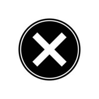 Close cross mark icon symbol. isolated background vector