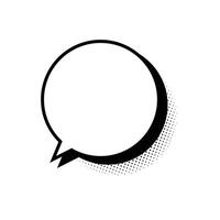 Empty comic speech bubble template isolated on white background. design. vector