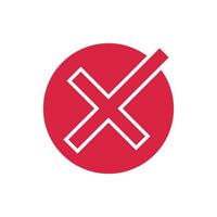 Close cross mark icon symbol. isolated background vector