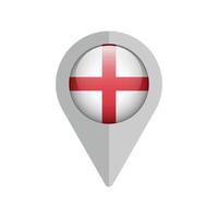 Flag of England pin map navigation icon design. illustration vector