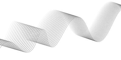 Abstract black gradient stripe line on white background, illustration. vector