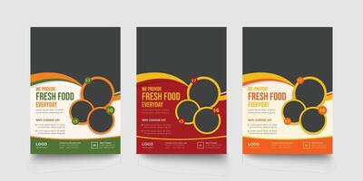 Food Flyer Design Template in A4 Size vector