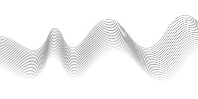 Abstract black gradient stripe line on white background, illustration. vector
