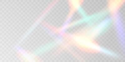 Multicolored light effect and zigzag ribbons falling from above on streamer, tinsel vector
