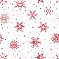 Snowflakes Seamless Pattern. Christmas background with elaborate snowflakes. New year texture for print, wrapping paper, design, fabric, decor, gift, backgrounds vector