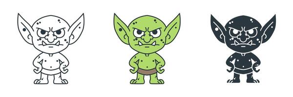 Goblin icon symbol illustration isolated on white background vector