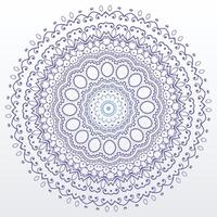 a circular pattern with purple flowers on a white background vector