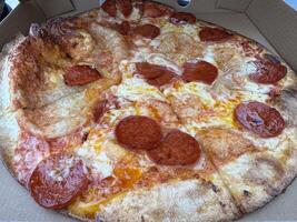 Delicious Pepperoni Pizza in a Box photo