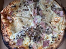 Delicious Ham and Mushroom Pizza photo