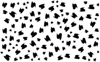 A black and white pattern with many different shapes vector