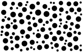A black and white polka dot pattern on a white background vector