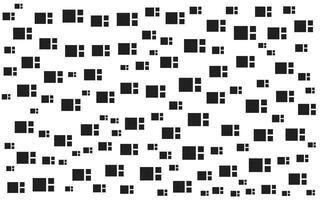 A black and white pattern with squares and rectangles vector