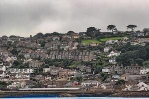 Hillside Town with Scenic Architecture in Penzance, Cornwall, UK photo