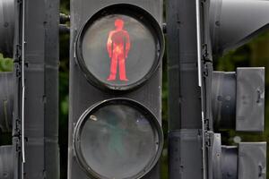 Red Pedestrian Traffic Signal photo