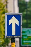 Upward Direction Road Sign photo