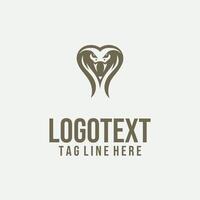 This fierce snake icon is perfect for a powerful brand. vector