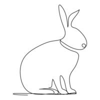 Hopping Elegance A Collection of Rabbit Line Drawings vector