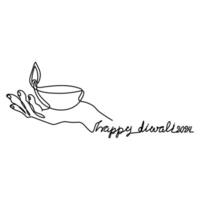 illustration of happy Diwali greeting card template logo background vector