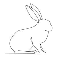 Abstract outline rabbit vector