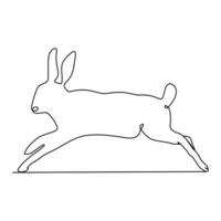 Gentle Hops A Study in Rabbit Lines vector