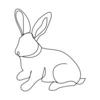 Minimalist Marvels Rabbits in Simple Strokes vector