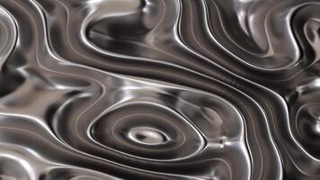Futuristic abstract chrome background. Tech style fluid metallic surface. Flowing silver. Ideal for use in high-end design projects, as striking background for promotional materials. Y2k, 2000s. 3D. video