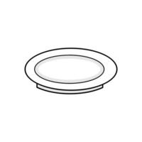 Dish icon. Simple illustration of dish icon. Plate icon on white background. Illustration For Personal and Commercial Use. Clean Look Trendy Icon. Food icon element symbol vector