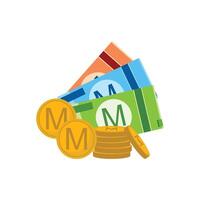 Money icon isolated on white background for your web and mobile app design, Money logo concept. Wealth symbol vector