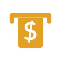 Flat design style modern illustration icon of money check box. Flat illustration of dollars icon for web design. Money icon isolated on white background, a digital money wallet vector